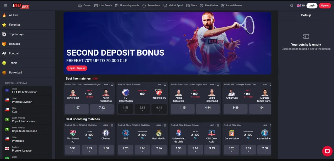 Revisión 1RedBet casino online en Argentina con la selección de juegos más amplia