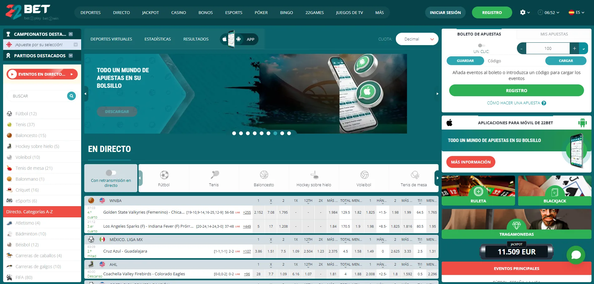 22Bet Argentina casino online con más de 3.000 juegos y apuestas deportivas integradas